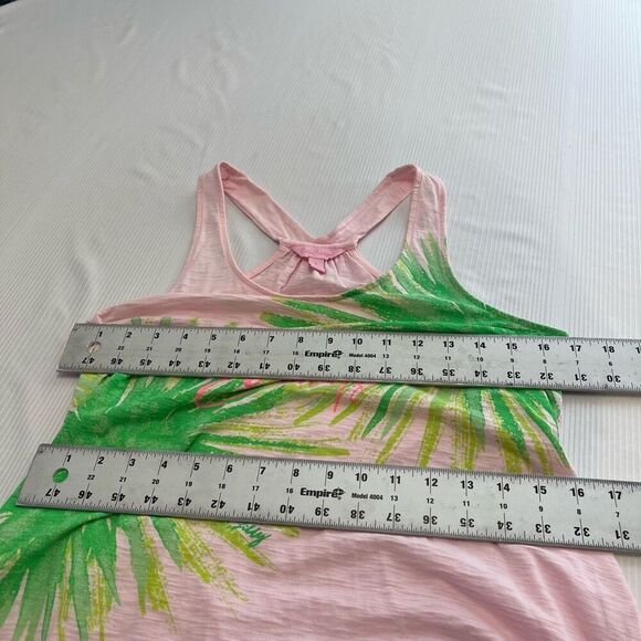 Lilly Pulitzer Gone Coconuts Pink Palm Tank Top Size Small - Picture 4 of 6